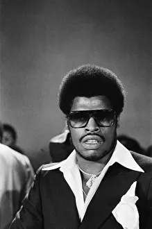 Leon Spinks at a press conference for his World Title fight against Muhammad Ali Leon Spinks at a press conference for his World Title fight against Muhammad Ali