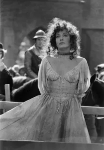 Images Dated 16th October 1981: Lesley-Anne Down on the set of The Hunchback of Notre Dame at Pinewood Studios