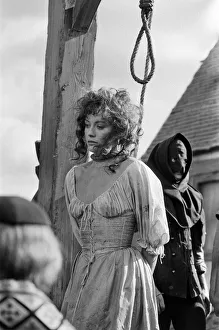 Images Dated 16th October 1981: Lesley-Anne Down on the set of The Hunchback of Notre Dame at Pinewood Studios