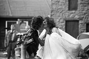 Images Dated 16th October 1981: Lesley-Anne Down on the set of The Hunchback of Notre Dame at Pinewood Studios