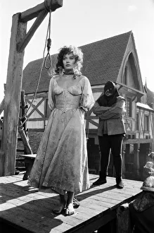 Images Dated 16th October 1981: Lesley-Anne Down on the set of The Hunchback of Notre Dame at Pinewood Studios