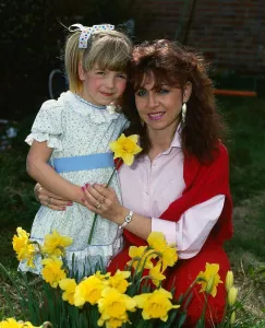 Lesley St John actress May 1986 with daughter Nicola in Newcastle Lesley St John actress May 1986 with daughter Nicola in Newcastle