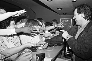 Leslie Grantham meets fans at Zhivagos Nightclub, Nottingham. 14th June 1986 Leslie Grantham meets fans at Zhivagos Nightclub, Nottingham. 14th June 1986