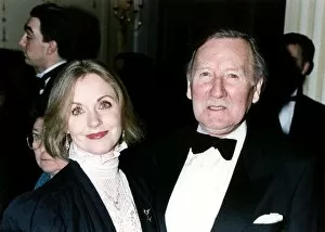 Images Dated 1st March 1992: Leslie Phillips Actor and Producer born London with his wife Angela Scoular dbase