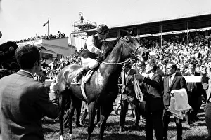 Lester Piggott jockey on Nijinksky the winner of the Epsom Derby - June 1970 Lester Piggott jockey on Nijinksky the winner of the Epsom Derby - June 1970