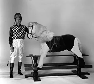 Lester Piggott posed with Rocking Horse in the Daily Mirror studio after being told Lester Piggott posed with Rocking Horse in the Daily Mirror studio after being told
