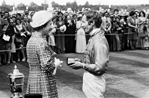 Lester Piggott with Queen Elizabeth after winning the King George VI Lester Piggott with Queen Elizabeth after winning the King George VI