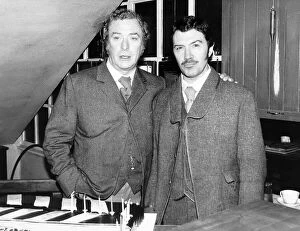 Lewis Collins actor with actor Michael Caine who are to star in Thames TV "