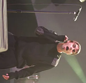 Liam Gallagher Oasis concert Aberdeen September 1997 Liam Gallagher on stage at Liam Gallagher Oasis concert Aberdeen September 1997 Liam Gallagher on stage at