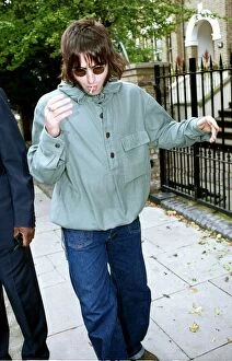 Images Dated 10th August 1999: Liam Gallagher Oasis singer August 1999 leaving his London home on the day drummer