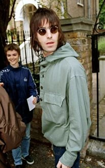 Images Dated 10th August 1999: Liam Gallagher of Oasis singer leaving his London home on the day drummer Bonehead