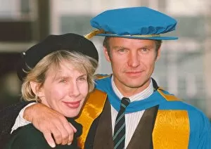 Images Dated 13th November 1992: Lib - Singer / songwriter Sting receiving his Honorary Doctorate of Music from