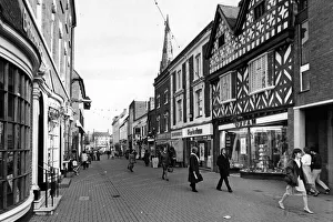 Lichfield town centre, Staffordshire. 16th November 1983 Lichfield town centre, Staffordshire. 16th November 1983