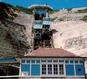The lifts to the East Cliffs at Bournemouth. 1st June 1971 *** Local Caption *** watscan