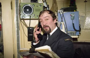 Lighthouse keeper Colin Jones seen here radioing in a weather report during this last Lighthouse keeper Colin Jones seen here radioing in a weather report during this last