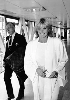 Linda Evans American Actress at Heathrow Airport May 1987