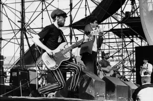 Lindisfarne playing a support slot for Bob Dylan at St James's Park, Newcastle Lindisfarne playing a support slot for Bob Dylan at St James's Park, Newcastle
