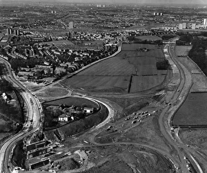 The line of the new section of the M57 between Prescot (left) and Knowsley (right) The line of the new section of the M57 between Prescot (left) and Knowsley (right)