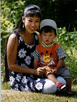 Ling Tai actress with her son 17 month old Christopher she was abandoned as a baby Ling Tai actress with her son 17 month old Christopher she was abandoned as a baby