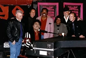 Images Dated 30th November 1992: Little Richard Rock n Roll Singer with from left to right Johnny Preston Chris Montez
