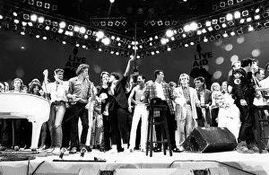Live Aid Concert in aid of the Feed the World campaign for the starving millions in