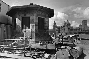 Liverpool Albert Dock re-development 1st August 1983. The Gate Hut waits to be Liverpool Albert Dock re-development 1st August 1983. The Gate Hut waits to be
