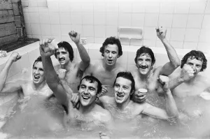 Liverpool celebrate their 3-0 FA Cup Semi Final replay victory over Merseyside rivals Liverpool celebrate their 3-0 FA Cup Semi Final replay victory over Merseyside rivals