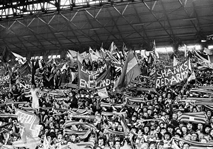 Supporters And Spectators Gallery: Liverpool fans syupporters in the Kop during a league match against Leicester City