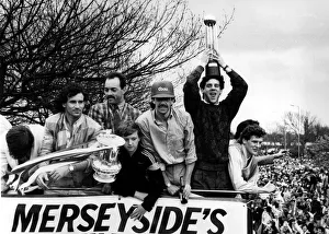 The Liverpool FC Victory Bus passes through Liverpool City Centre as the players enjoy a The Liverpool FC Victory Bus passes through Liverpool City Centre as the players enjoy a