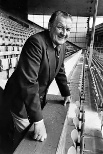 Liverpool football manager Bob Paisley poses at Anfield. 12th February 1982 Liverpool football manager Bob Paisley poses at Anfield. 12th February 1982