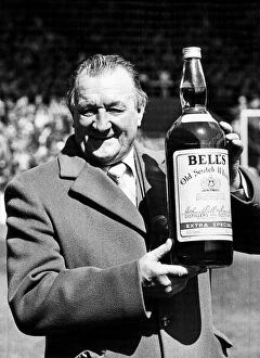 Liverpool manager Bob Paisley is awarded the Bells Scotch Whisky manager of the Month