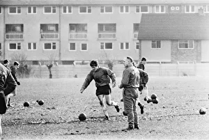 New Signing Gallery: Liverpool manager Bill Shankly watches new signing Emlyn Hughes during a training session