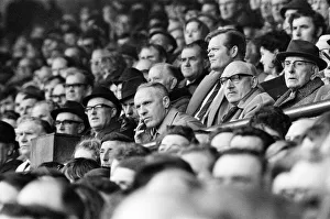 Liverpool manager Bill Shankly watching a game in the stands, April 1971 Liverpool manager Bill Shankly watching a game in the stands, April 1971