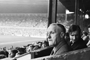 Liverpool manager Bill Shankly watching his team in action from the stands Liverpool manager Bill Shankly watching his team in action from the stands