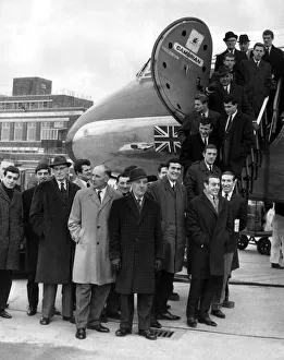 Liverpool players & directors board plan at Speke Airport London Liverpool players & directors board plan at Speke Airport London