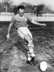 Liverpool full back Ronnie Moran pictured during a training session, August 1959 Liverpool full back Ronnie Moran pictured during a training session, August 1959