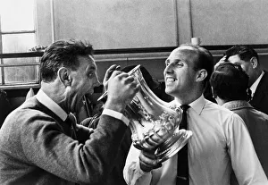 Liverpool staff Joe Fagan and Ronnie Moran celebrating their team' Liverpool staff Joe Fagan and Ronnie Moran celebrating their team'