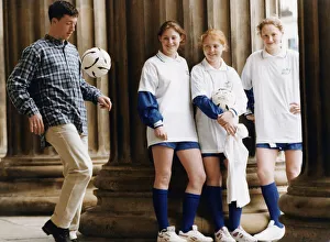 Images Dated 7th April 1995: Liverpool striker Robbie Fowler showing off his ball skills at St Georges Hall