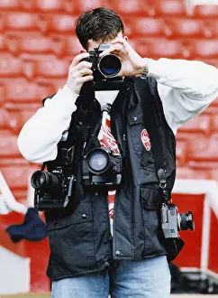Liverpool striker Robbie Fowler has Wembley in his sights as he tries his hand behind Liverpool striker Robbie Fowler has Wembley in his sights as he tries his hand behind