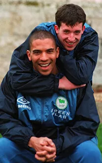 Images Dated 22nd January 1996: Liverpool teammates Stan Collymore and Robbie Fowler, together at Bisham Abbey during an