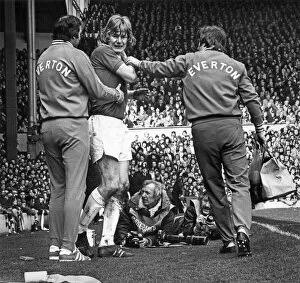 Images Dated 3rd April 1976: Liverpool verses Everton at Anfield, Liverpool, Merseyside