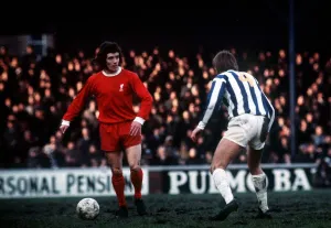 Liverpool's Kevin Keegan on the ball in action against Huddersfield February Liverpool's Kevin Keegan on the ball in action against Huddersfield February