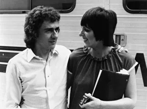 Liza Minnelli and Dudley Moore on film set July 1980 Liza Minnelli and Dudley Moore on film set July 1980
