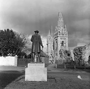 Llandaff Cathedral and Statue of James Rice Buckley by William Goscombe John Llandaff Cathedral and Statue of James Rice Buckley by William Goscombe John