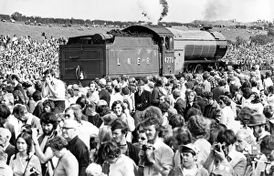 LNER Engine No. 4771 making its way past the crowds on the Shildon to Darlington line at LNER Engine No. 4771 making its way past the crowds on the Shildon to Darlington line at