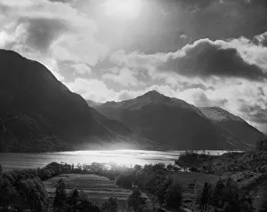 Loch Shiel, Glenfinnan with Meall a Bhainne and the Meall Doire Na Mnatha hills in Loch Shiel, Glenfinnan with Meall a Bhainne and the Meall Doire Na Mnatha hills in