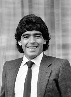 In London Argentina's Diego Maradona before the match at White Hart Lane