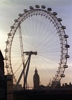 Images Dated 25th November 1999: The London Eye Millennium Wheel from Waterloo bridge November 1999