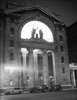 London by night Front of Bush House home of BBC World Service 1951 London by night Front of Bush House home of BBC World Service 1951