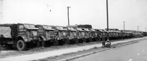 PArt of a long line of army vehicles which stretch for over a mile PArt of a long line of army vehicles which stretch for over a mile